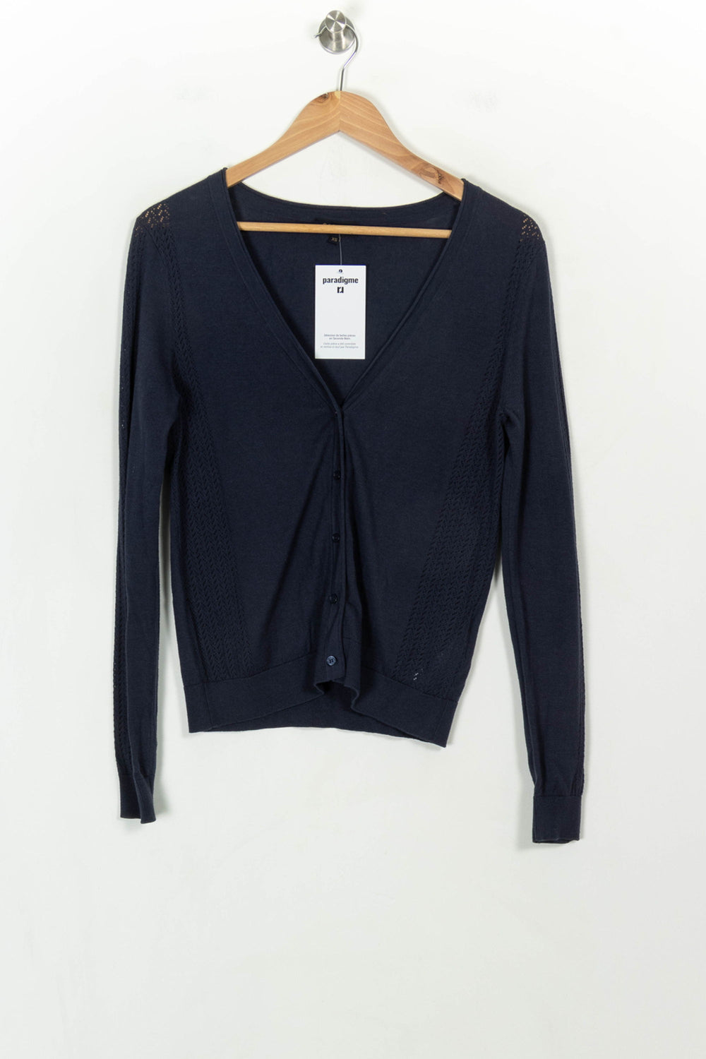 Cardigan Bleu - Taille XS/34 de la marque Caroll | PARAD118891 - Vendu par Paradigme - Image 2
