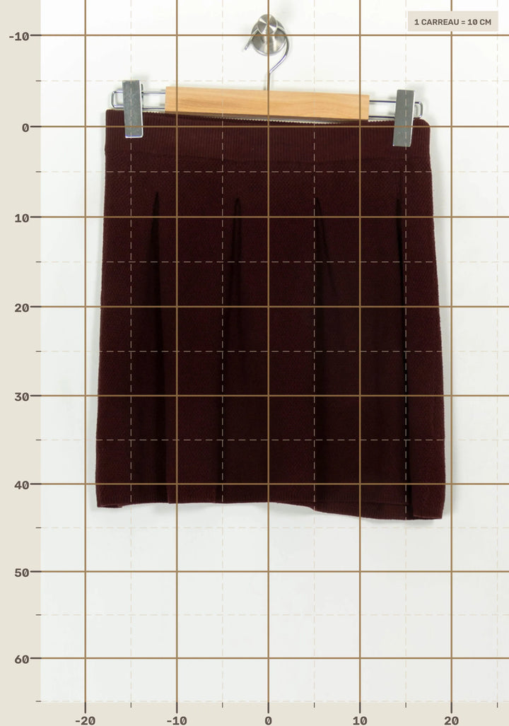 Jupe Plissée Bordeaux - Taille S/36 de la marque Marie Sixtine | PARAD118894 - Vendu par Paradigme - Image 4