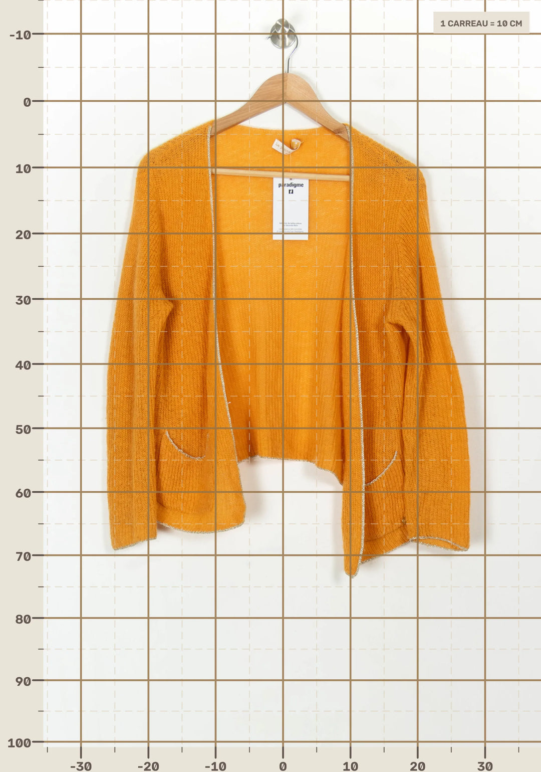 Cardigan Orange - Taille M/38 de la marque La Petite Etoile | PARAD118901 - Vendu par Paradigme - Image 4