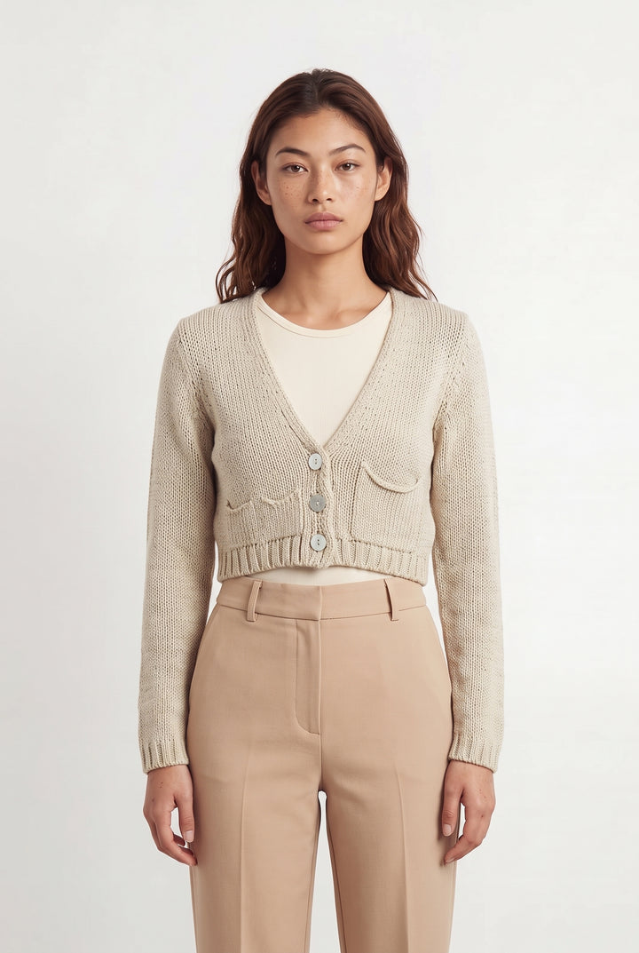 Gilet Beige - Taille S/36 de la marque La Fée Maraboutée | PARAD118902 - Vendu par Paradigme - Image 1