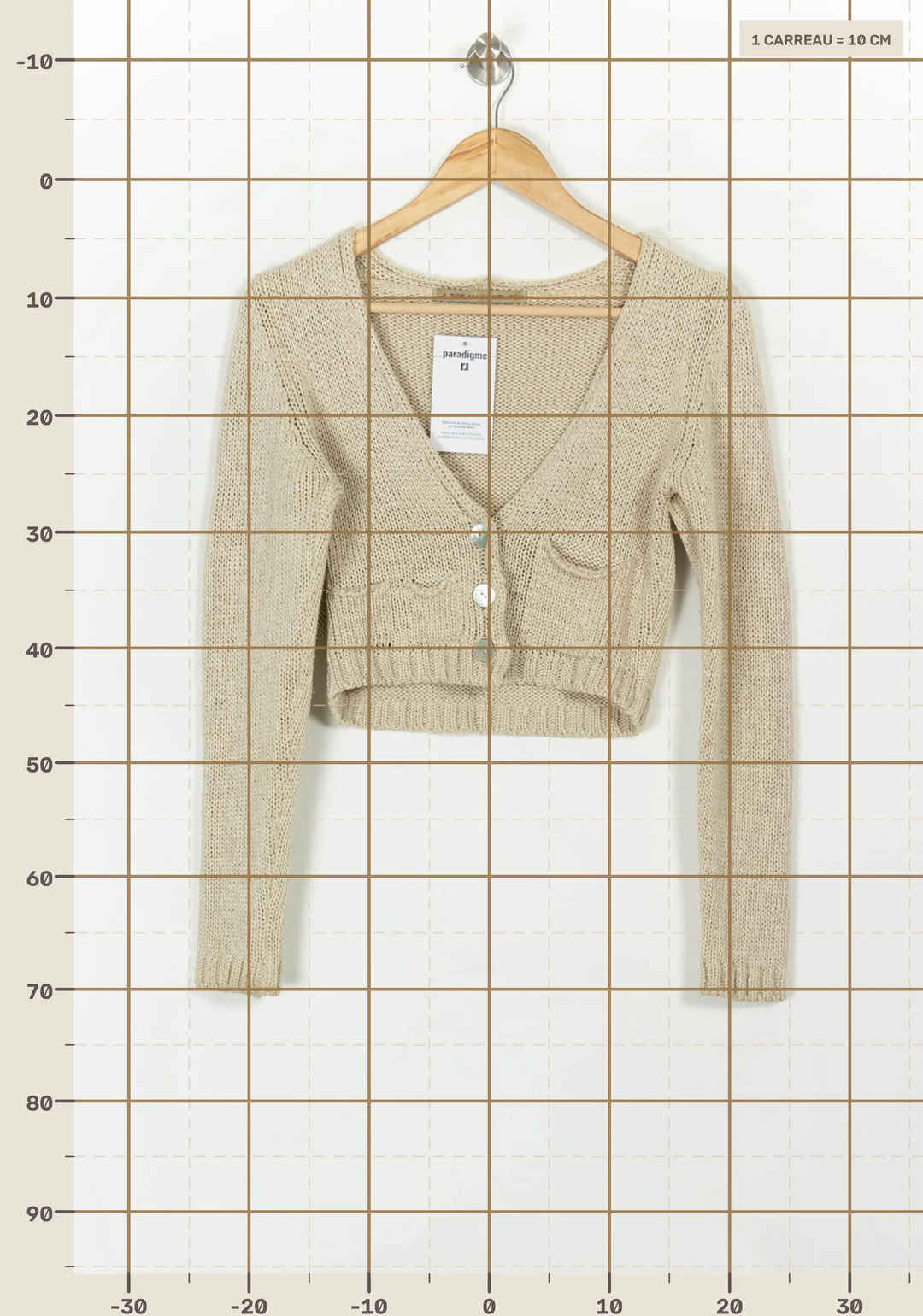 Gilet Beige - Taille S/36 de la marque La Fée Maraboutée | PARAD118902 - Vendu par Paradigme - Image 4
