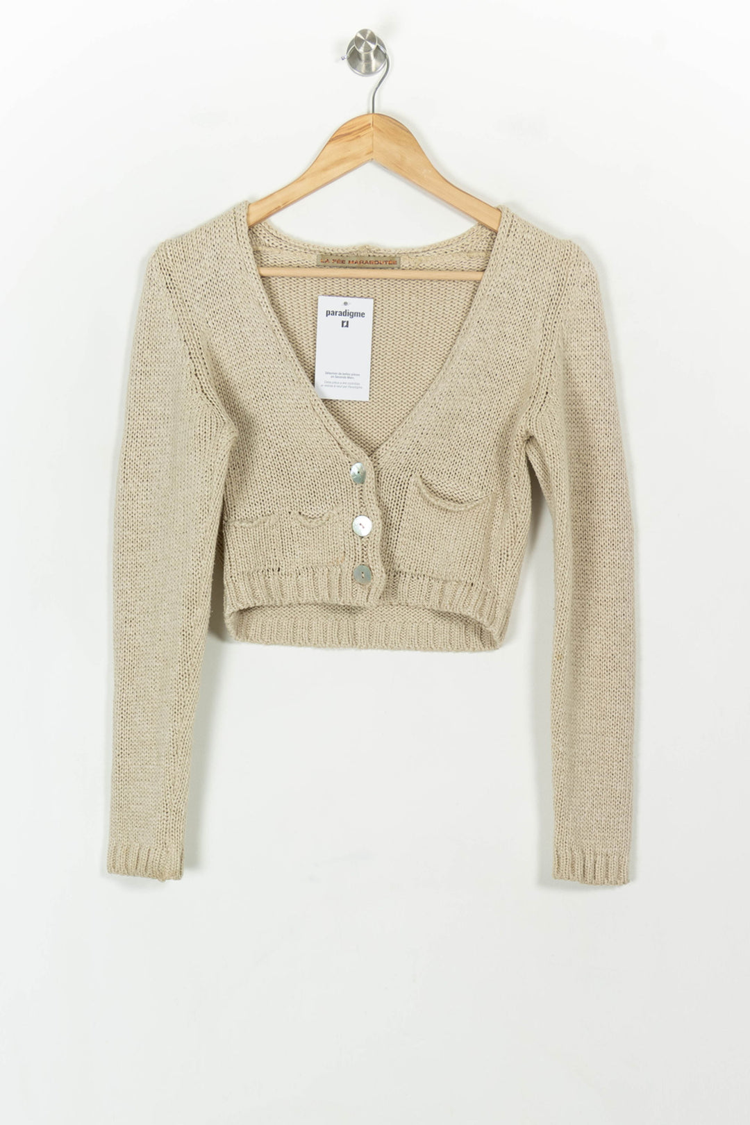 Gilet Beige - Taille S/36 de la marque La Fée Maraboutée | PARAD118902 - Vendu par Paradigme - Image 2