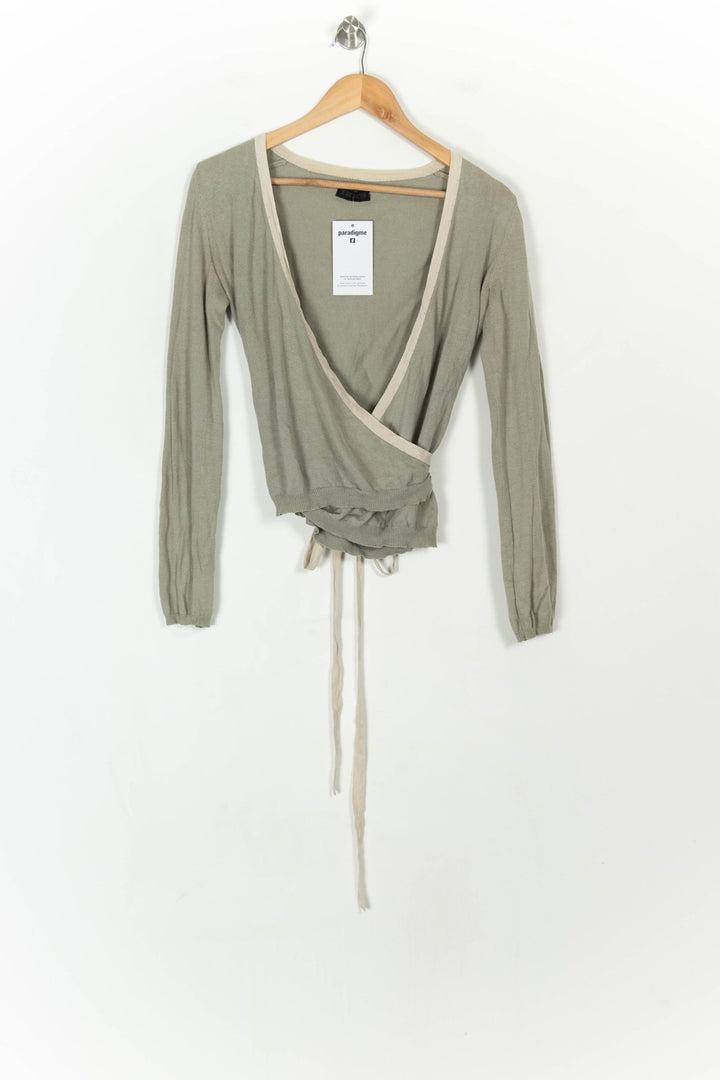Cache-cœur Vert et Beige - Taille XS/34 de la marque IKKS | PARAD118903 - Vendu par Paradigme - Image 2