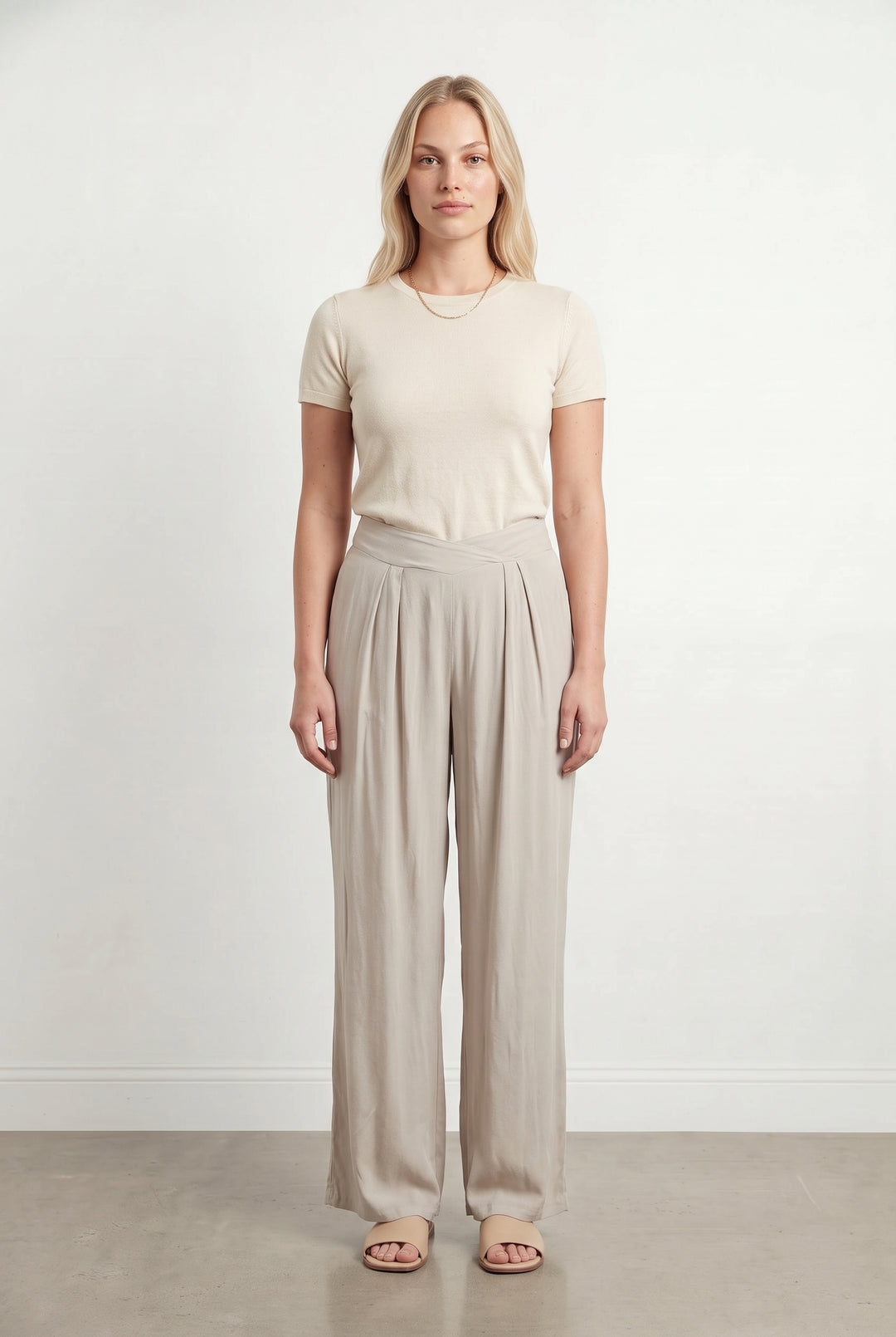 Pantalon Large Beige - Taille L/40 de la marque Orta | PARAD118904 - Vendu par Paradigme - Image 1