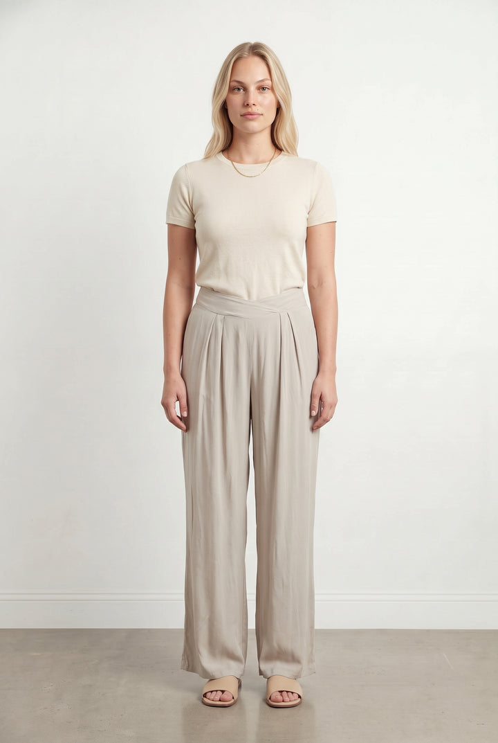 Pantalon Large Beige - Taille L/40 de la marque Orta | PARAD118904 - Vendu par Paradigme - Image 1