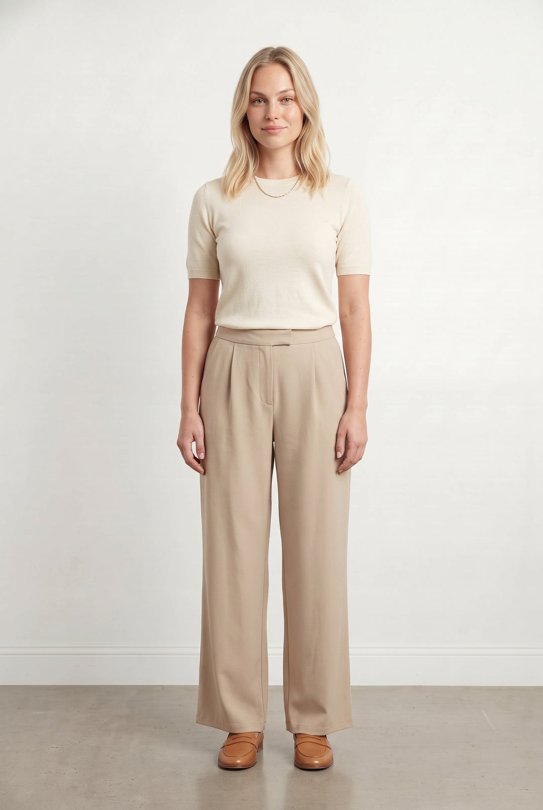 Pantalon Large Beige - Taille L/40 de la marque Orta | PARAD118906 - Vendu par Paradigme - Image 1