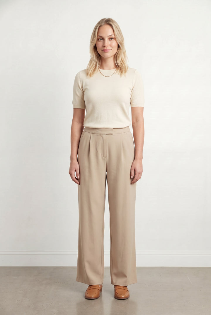 Pantalon Large Beige - Taille L/40 de la marque Orta | PARAD118906 - Vendu par Paradigme - Image 1