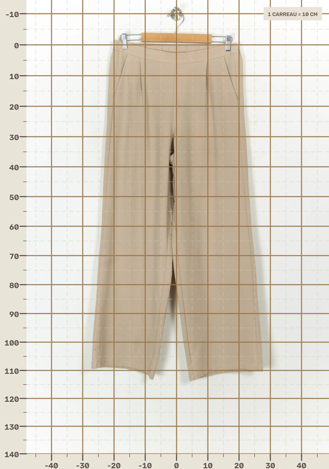 Pantalon Large Beige - Taille L/40 de la marque Orta | PARAD118906 - Vendu par Paradigme - Image 4