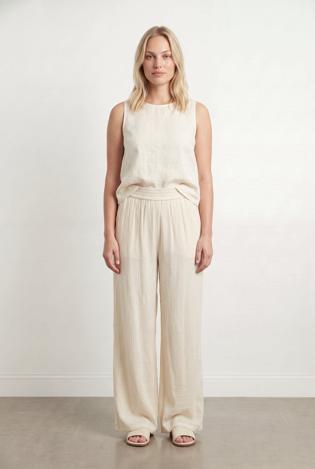 Pantalon Large Blanc - Taille L/40 de la marque Orta | PARAD118909 - Vendu par Paradigme - Image 1