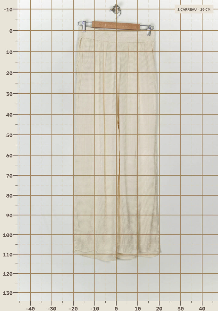 Pantalon Large Blanc - Taille L/40 de la marque Orta | PARAD118909 - Vendu par Paradigme - Image 4
