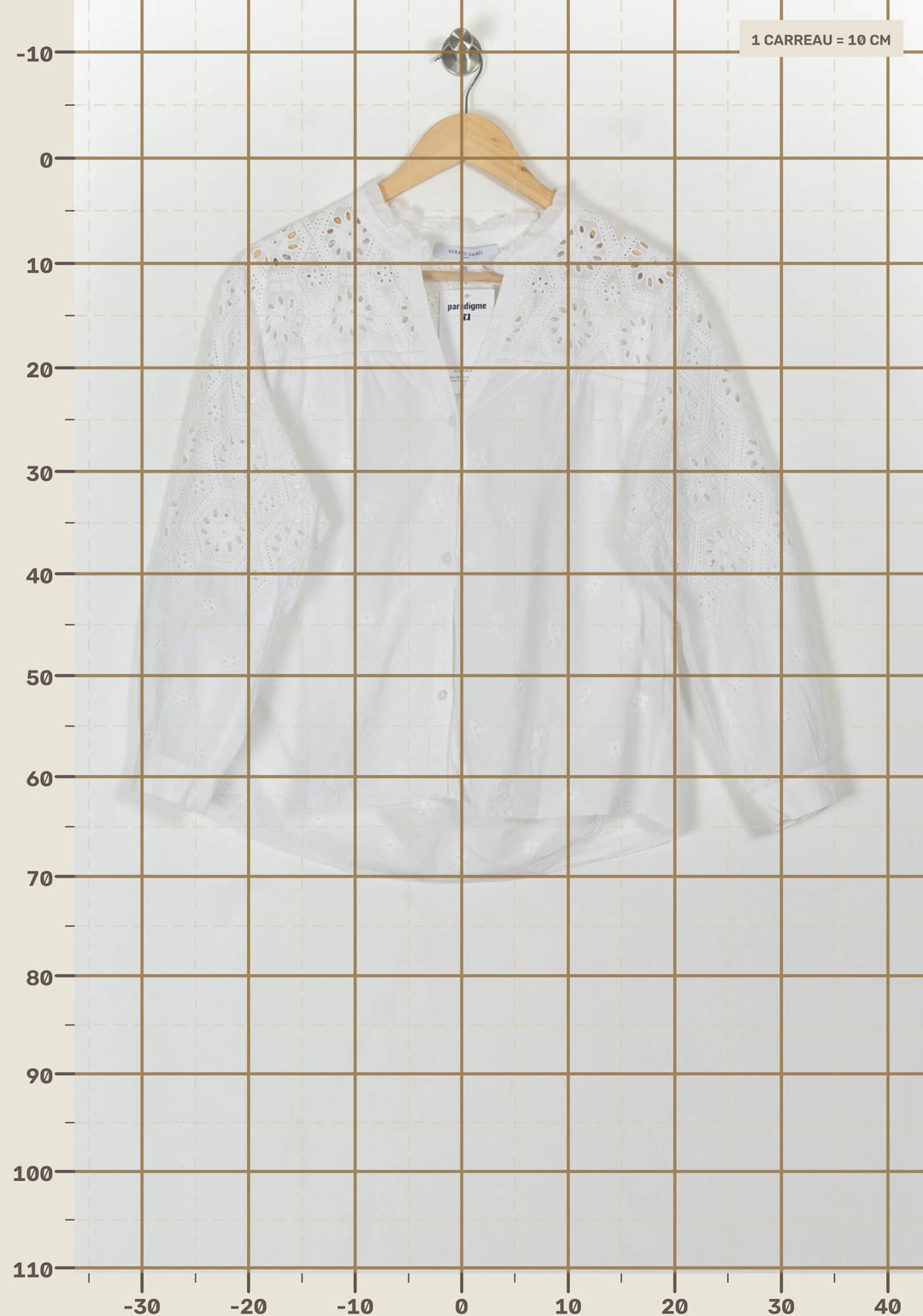 Blouse Blanche - Taille L/40 de la marque Gerard Darel | PARAD118912 - Vendu par Paradigme - Image 4