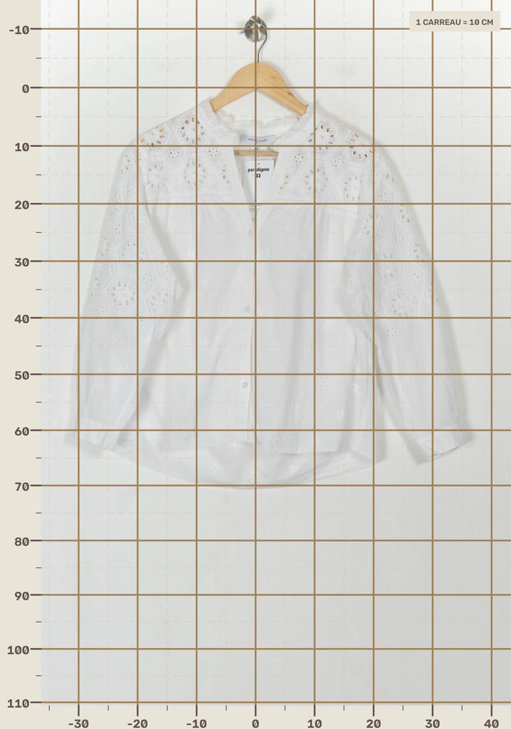 Blouse Blanche - Taille L/40 de la marque Gerard Darel | PARAD118912 - Vendu par Paradigme - Image 4