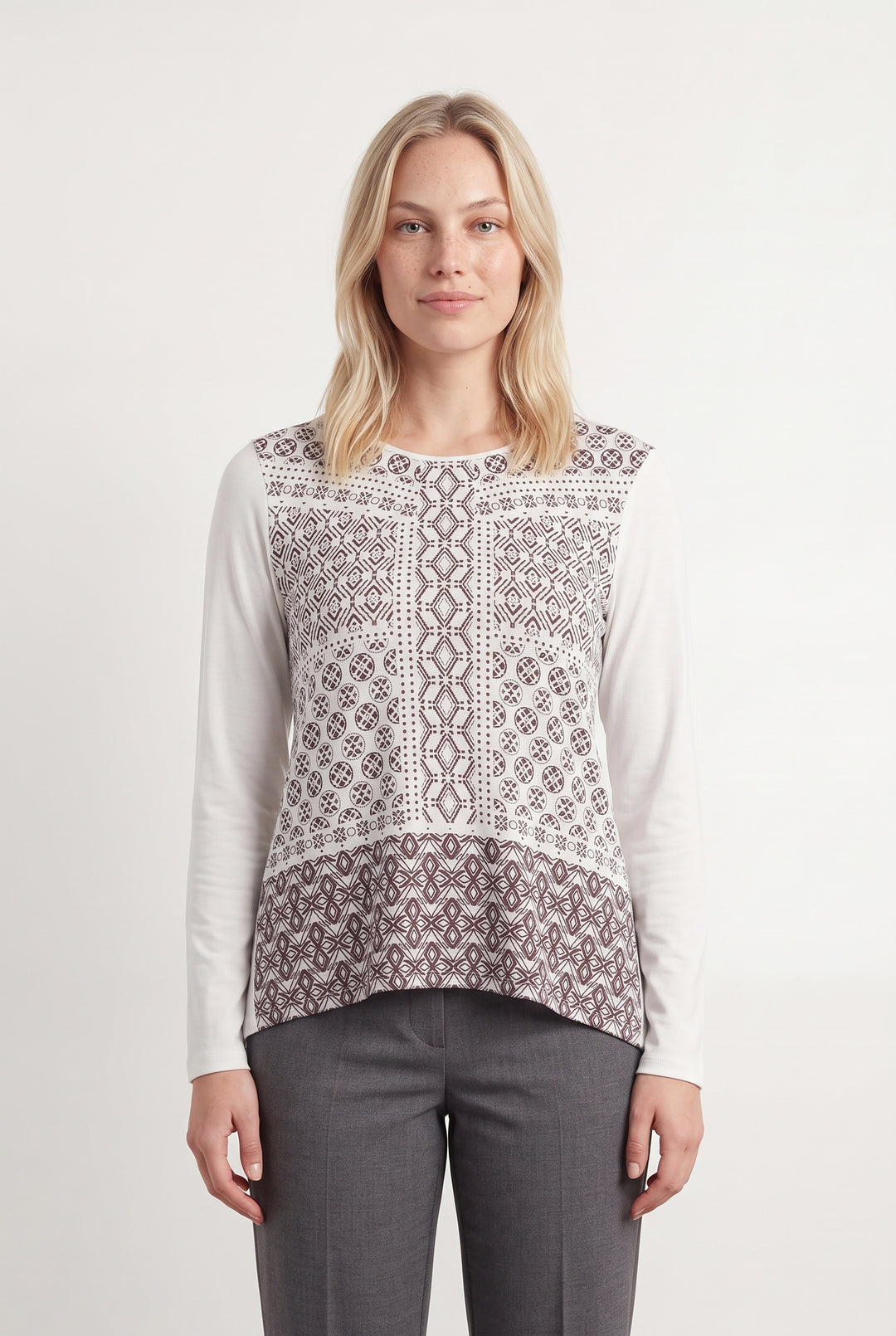Tee-shirt Blanc et Noir - Taille L/40 de la marque Caroll | PARAD118914 - Vendu par Paradigme - Image 1