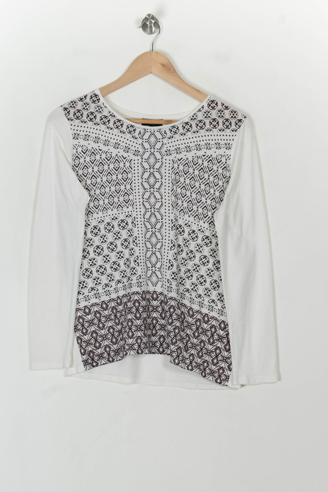 Tee-shirt Blanc et Noir - Taille L/40 de la marque Caroll | PARAD118914 - Vendu par Paradigme - Image 2