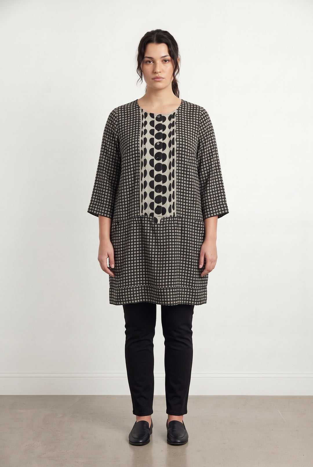 Robe Midi Grise et Noire - Taille XL/42 de la marque Stella Forest | PARAD118915 - Vendu par Paradigme - Image 1