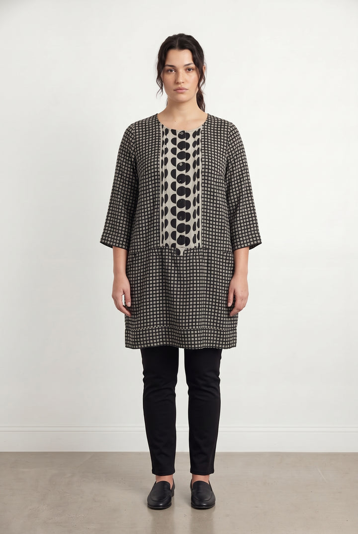 Robe Midi Grise et Noire - Taille XL/42 de la marque Stella Forest | PARAD118915 - Vendu par Paradigme - Image 1