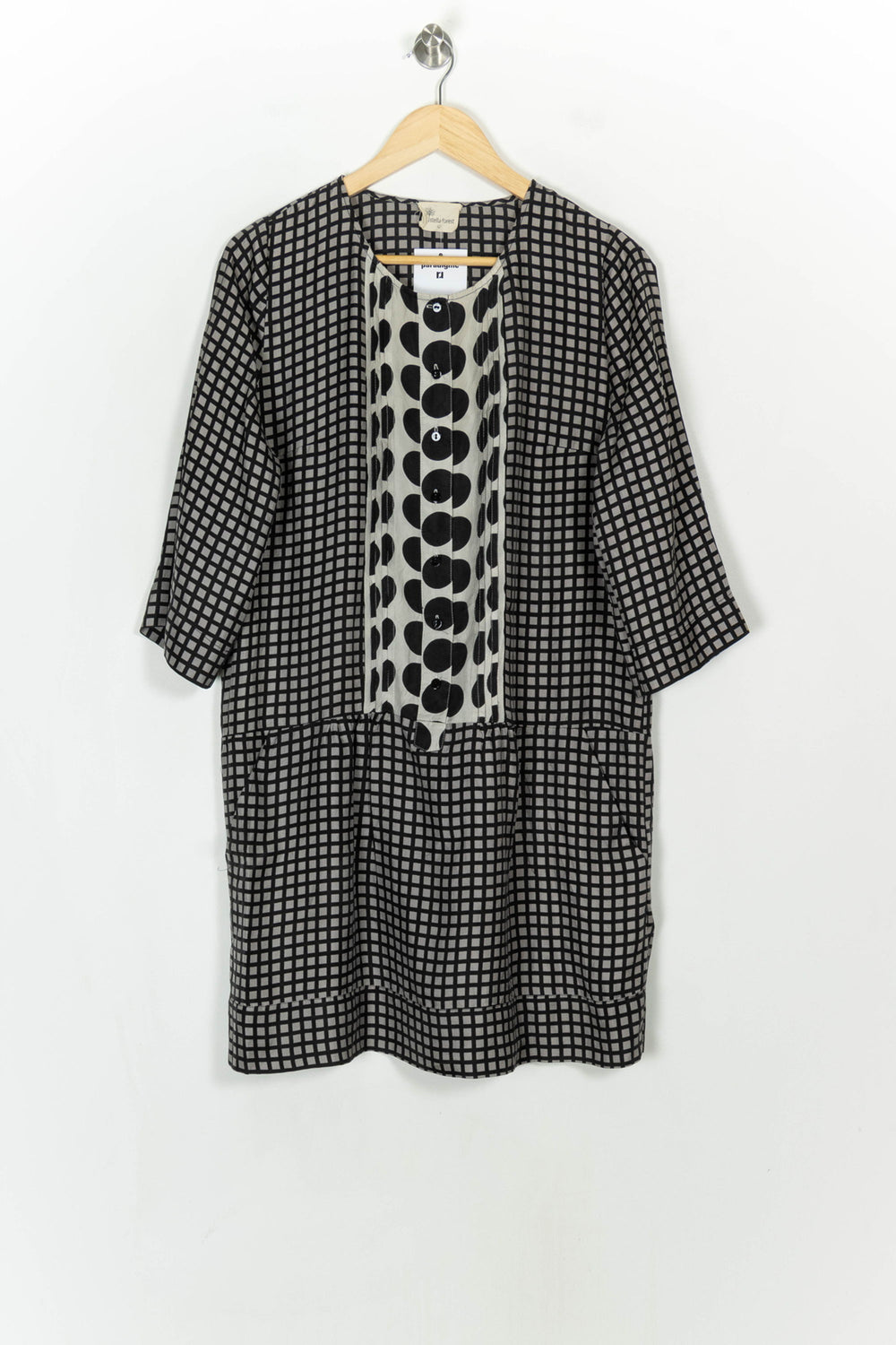 Robe Midi Grise et Noire - Taille XL/42 de la marque Stella Forest | PARAD118915 - Vendu par Paradigme - Image 2