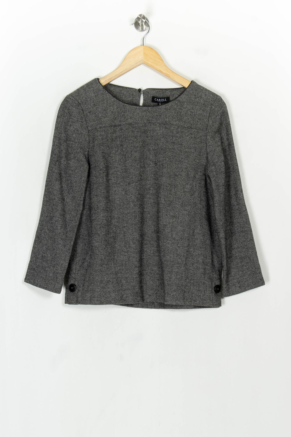 Pull Gris - Taille M/38 de la marque Caroll | PARAD118918 - Vendu par Paradigme - Image 2