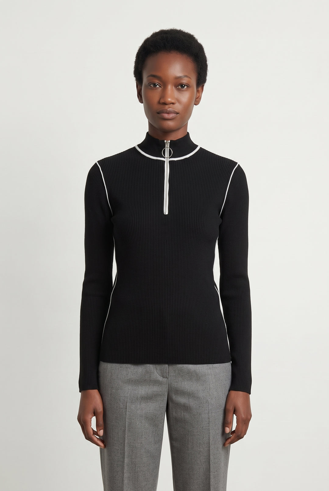 Pull Noir et Blanc - Taille M/38 de la marque Maje | PARAD118921 - Vendu par Paradigme - Image 1