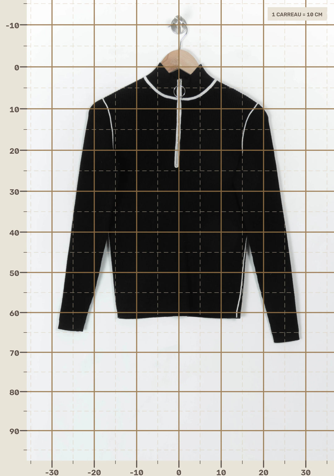 Pull Noir et Blanc - Taille M/38 de la marque Maje | PARAD118921 - Vendu par Paradigme - Image 4
