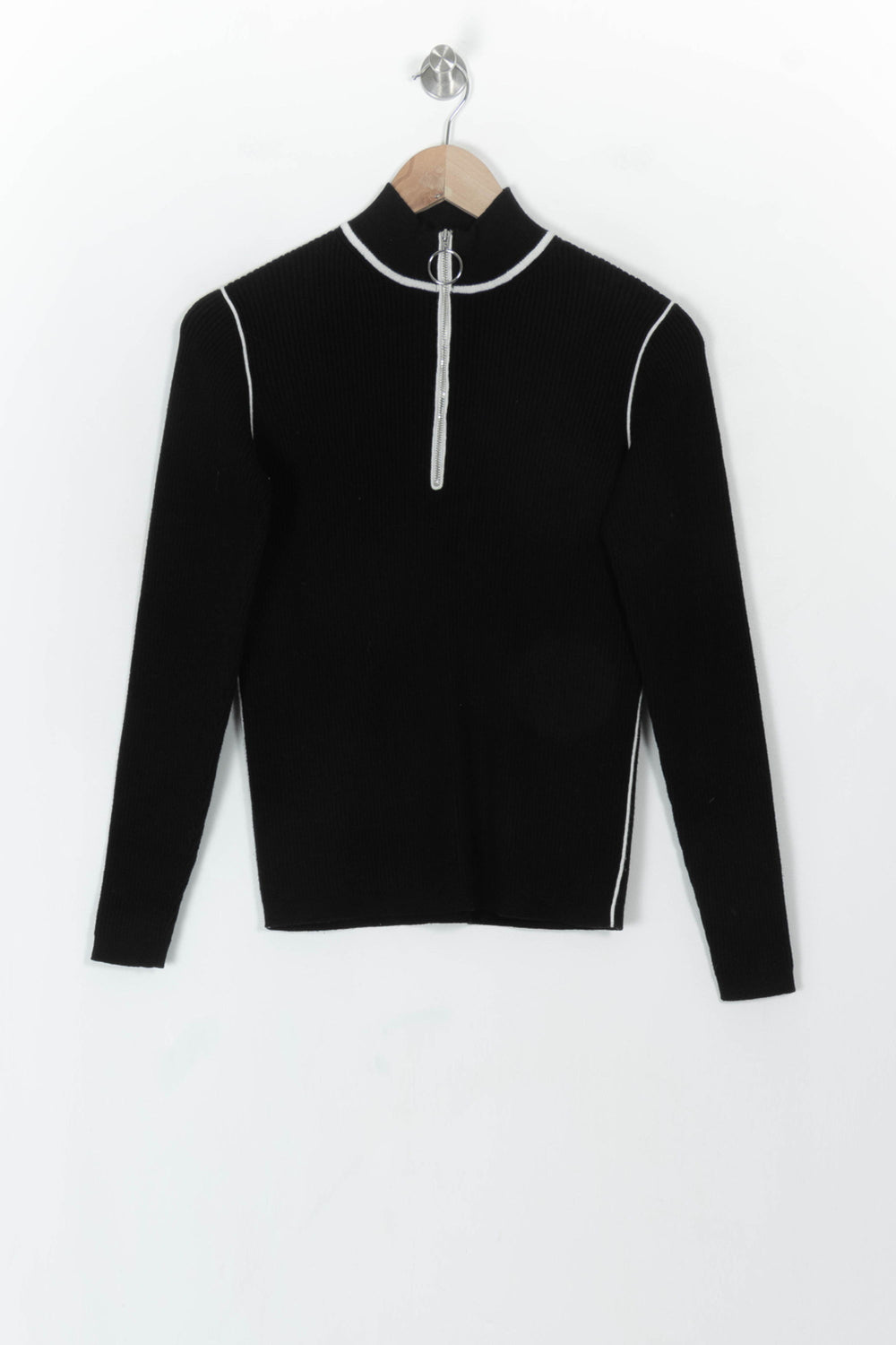 Pull Noir et Blanc - Taille M/38 de la marque Maje | PARAD118921 - Vendu par Paradigme - Image 2