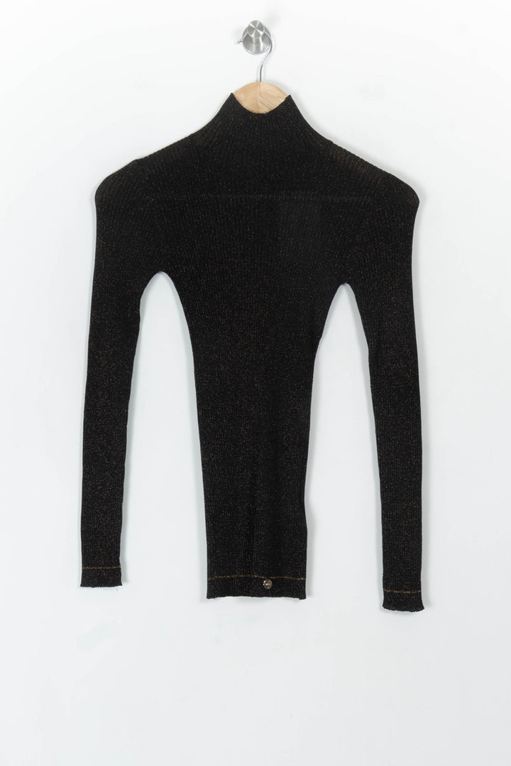 Pull Col Roulé Marron - Taille M/38 de la marque Liu Jo | PARAD118926 - Vendu par Paradigme - Image 2