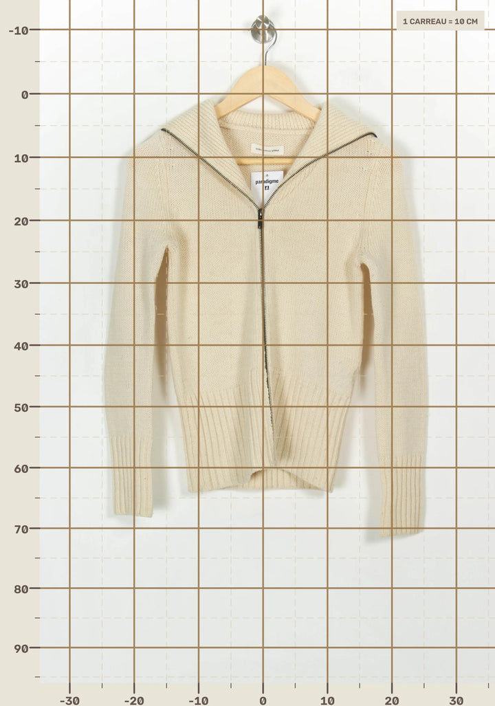 Gilet Zippé Beige - Taille S/36 de la marque Isabel Marant étoile | PARAD118929 - Vendu par Paradigme - Image 4