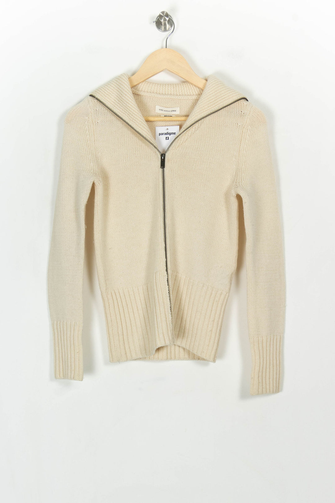 Gilet Zippé Beige - Taille S/36 de la marque Isabel Marant étoile | PARAD118929 - Vendu par Paradigme - Image 2