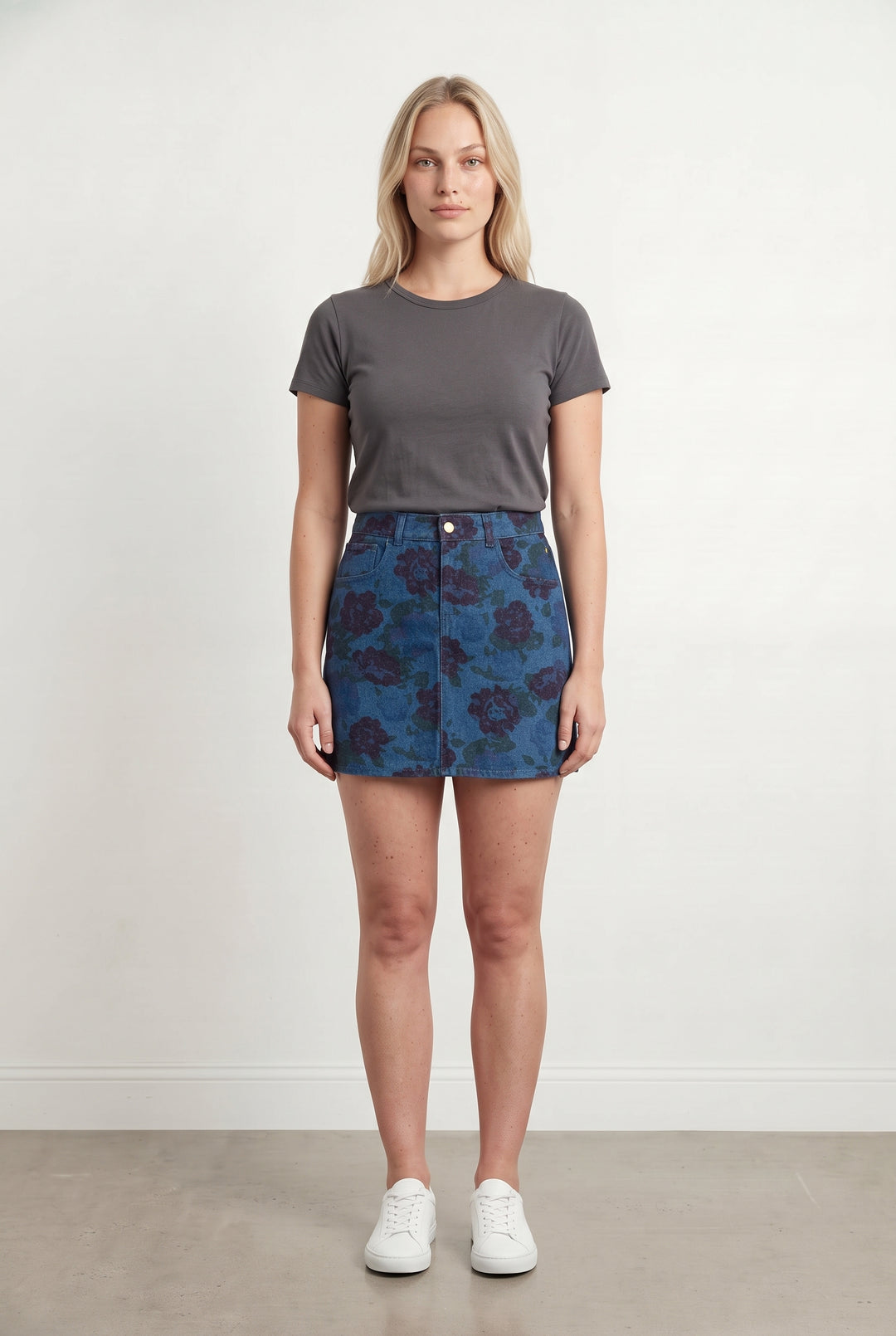 Jupe Courte Bleue et Violette - Taille L/40 de la marque Des petits hauts | PARAD118932 - Vendu par Paradigme - Image 1