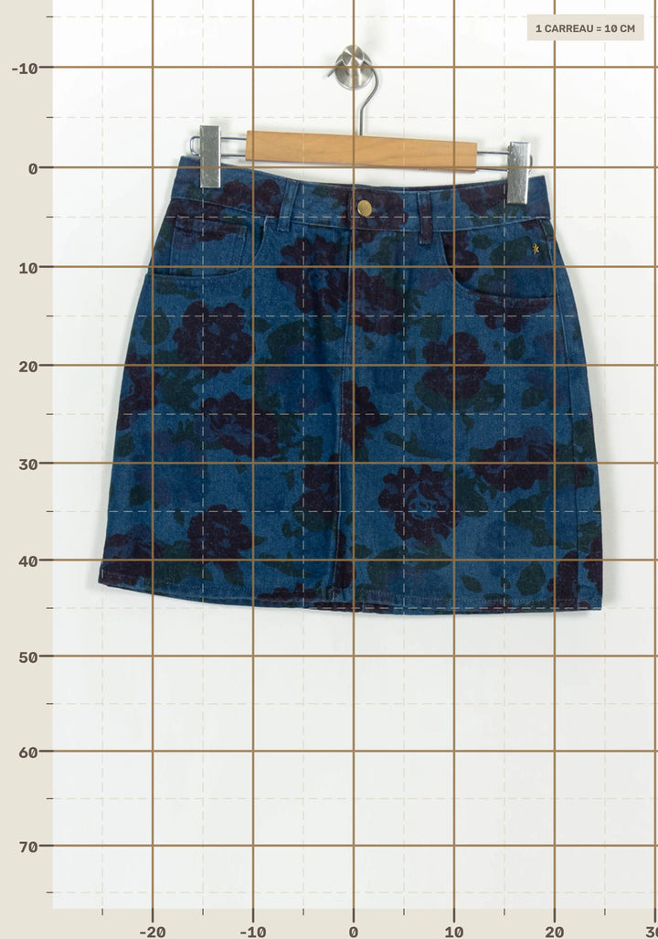 Jupe Courte Bleue et Violette - Taille L/40 de la marque Des petits hauts | PARAD118932 - Vendu par Paradigme - Image 4