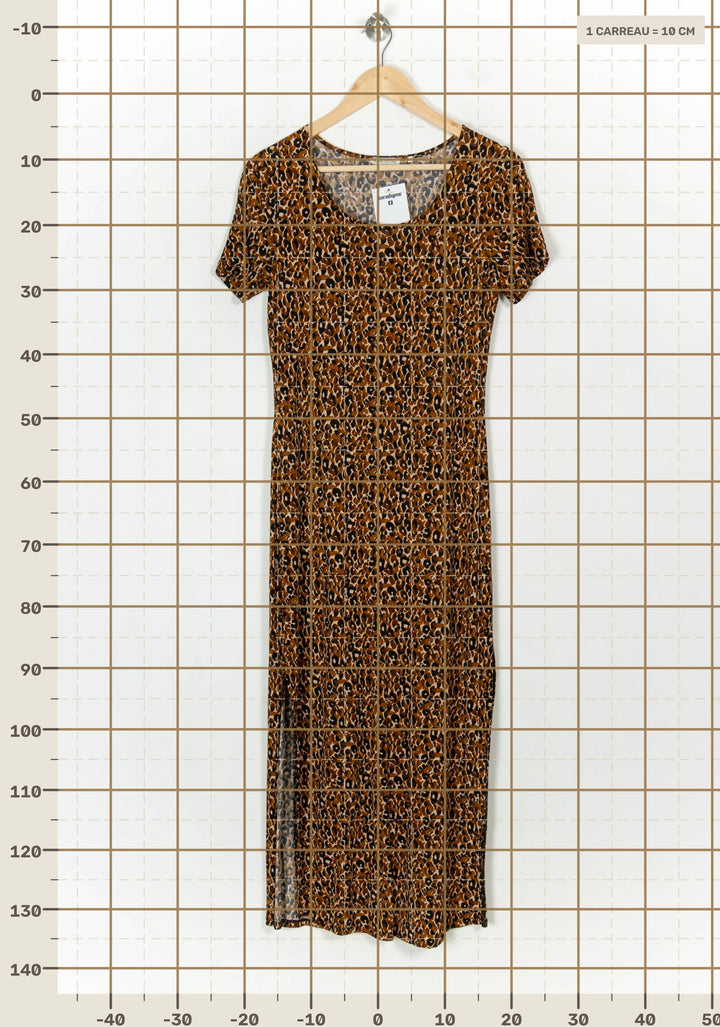Robe Longue Marron et Noire - Taille L/40 de la marque Marie Sixtine | PARAD118933 - Vendu par Paradigme - Image 4