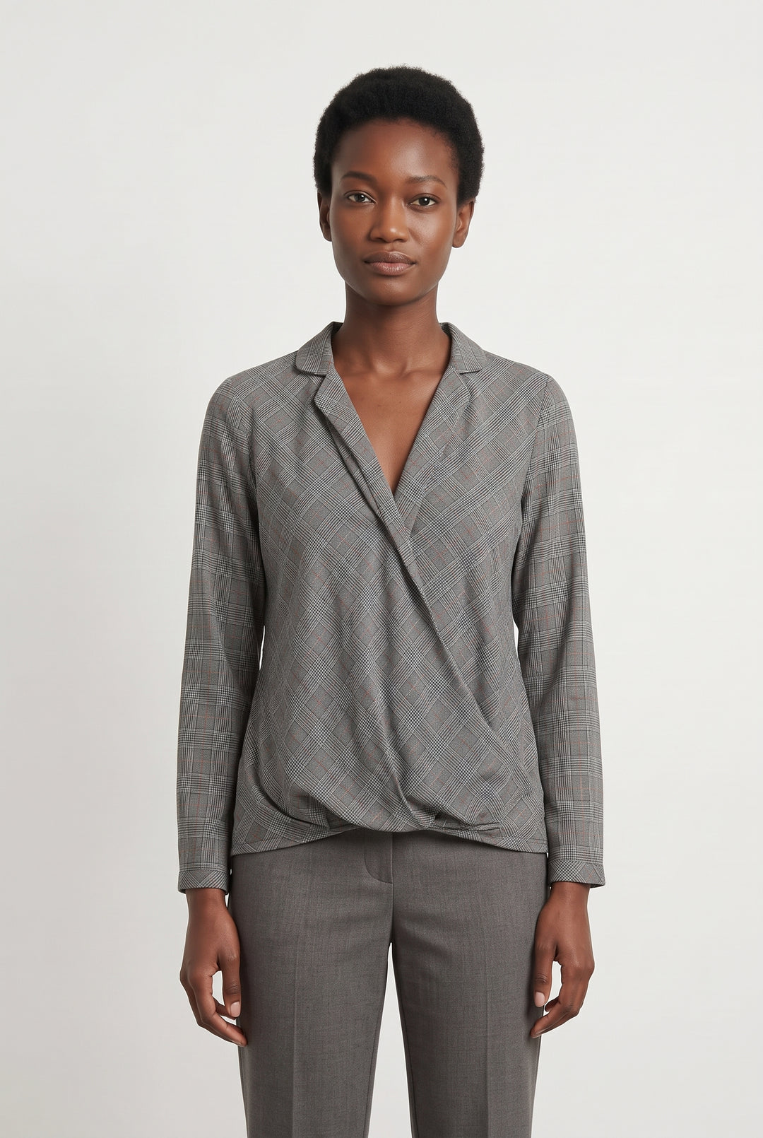 Blouse Grise à Carreaux - Taille S/36 de la marque Kookai | PARAD118937 - Vendu par Paradigme - Image 1