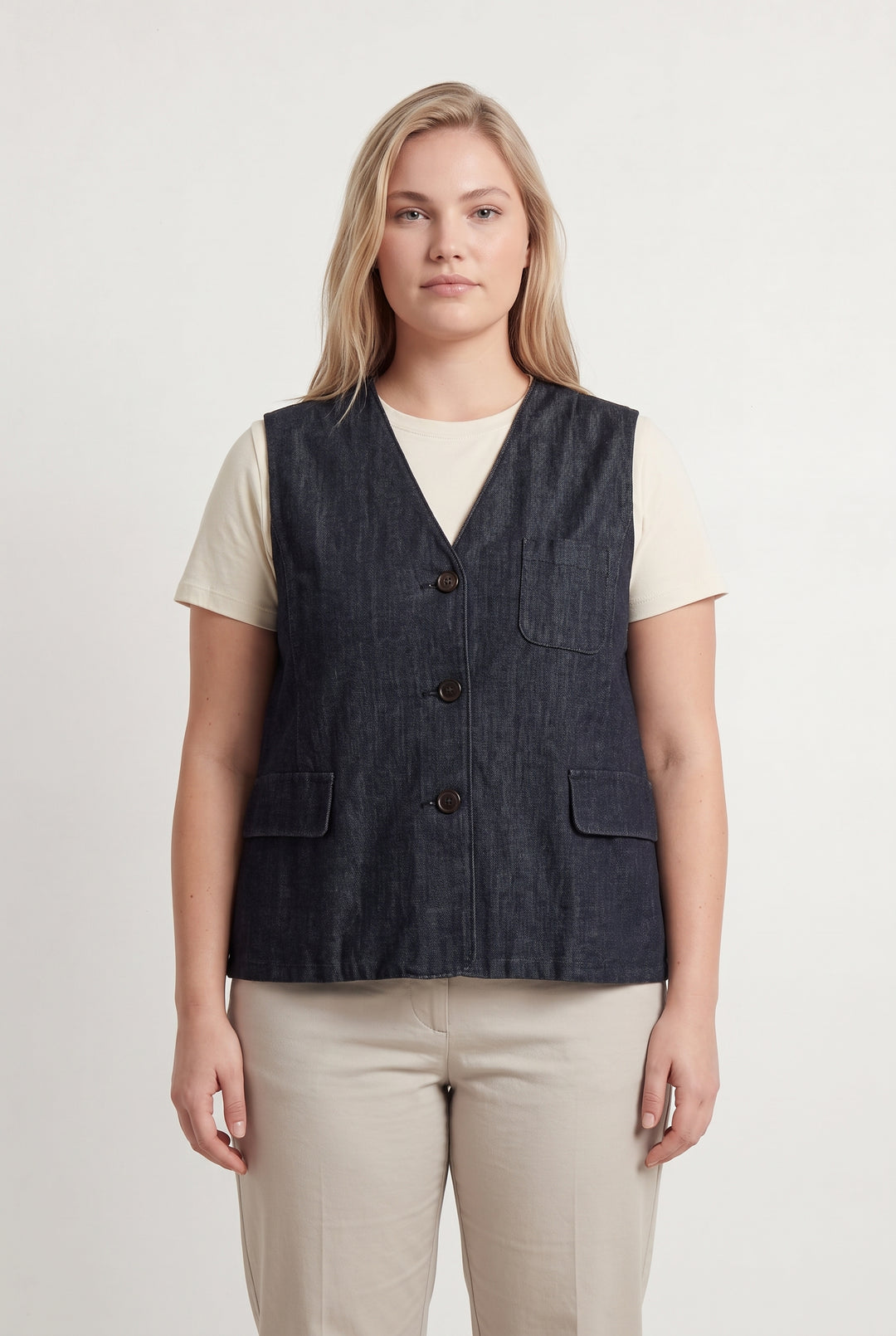 Gilet Bleu - Taille XL/42 de la marque Max Mara | PARAD118938 - Vendu par Paradigme - Image 1