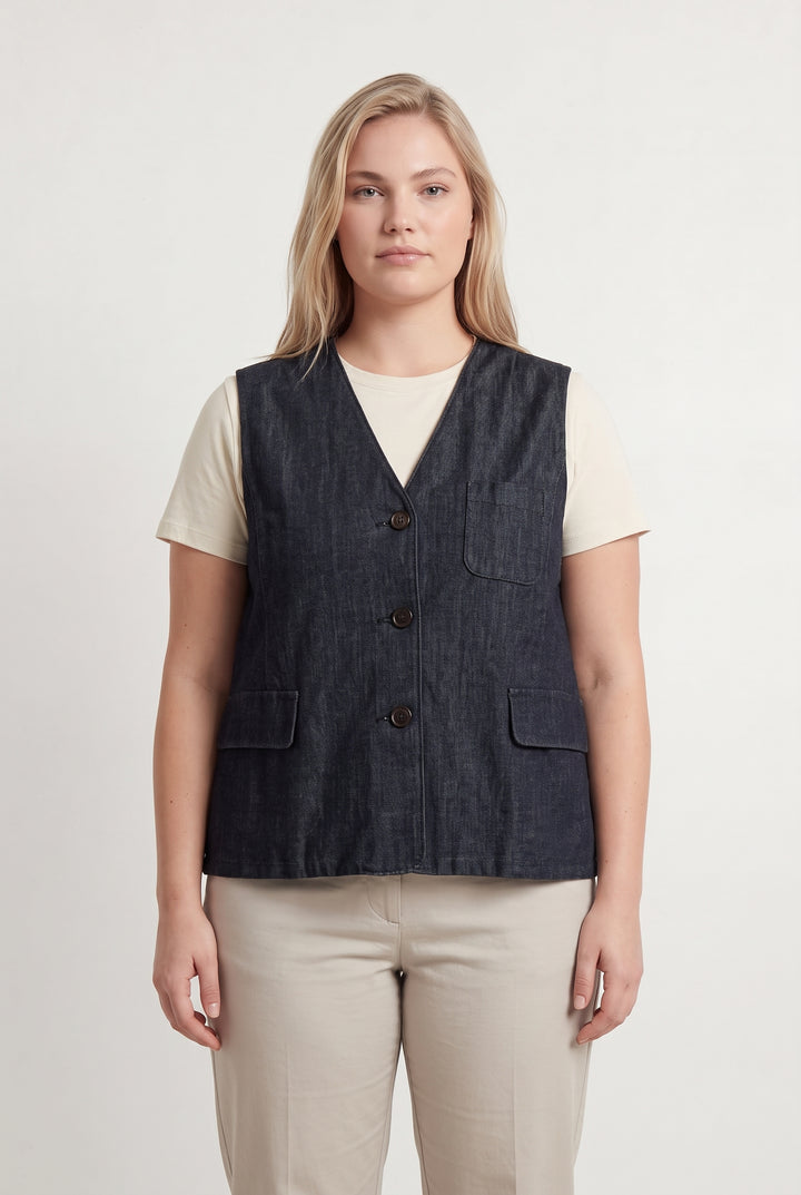 Gilet Bleu - Taille XL/42 de la marque Max Mara | PARAD118938 - Vendu par Paradigme - Image 1
