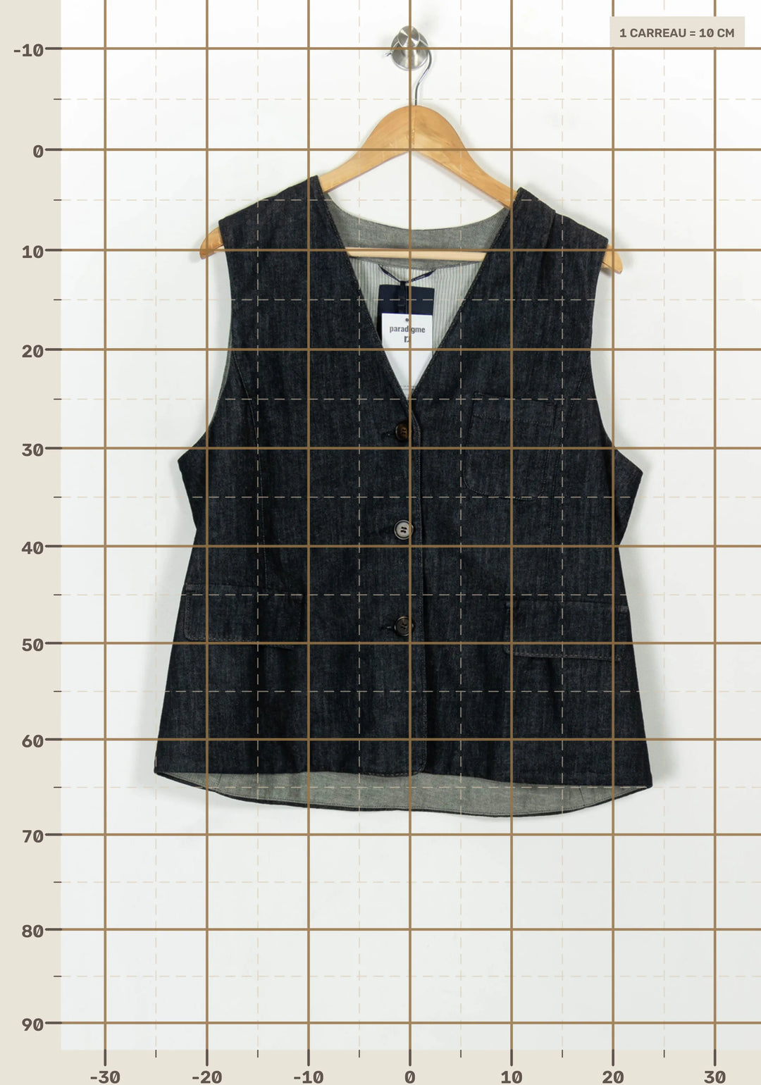 Gilet Bleu - Taille XL/42 de la marque Max Mara | PARAD118938 - Vendu par Paradigme - Image 4