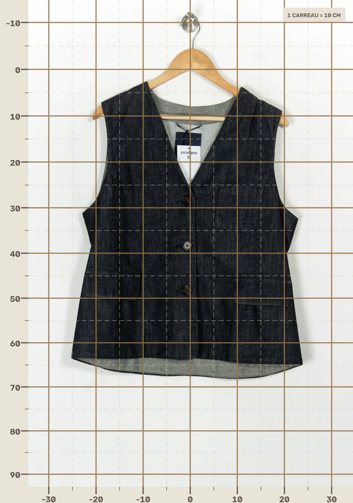 Gilet Bleu - Taille XL/42 de la marque Max Mara | PARAD118938 - Vendu par Paradigme - Image 4