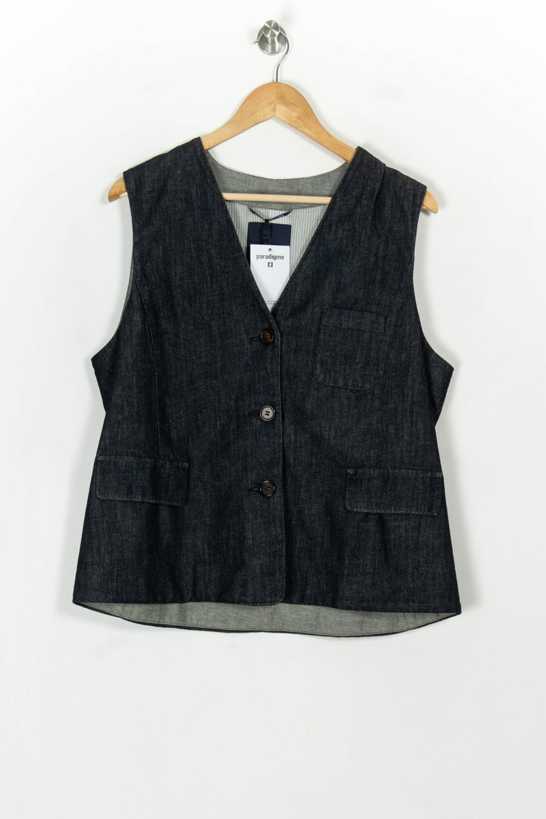 Gilet Bleu - Taille XL/42 de la marque Max Mara | PARAD118938 - Vendu par Paradigme - Image 2