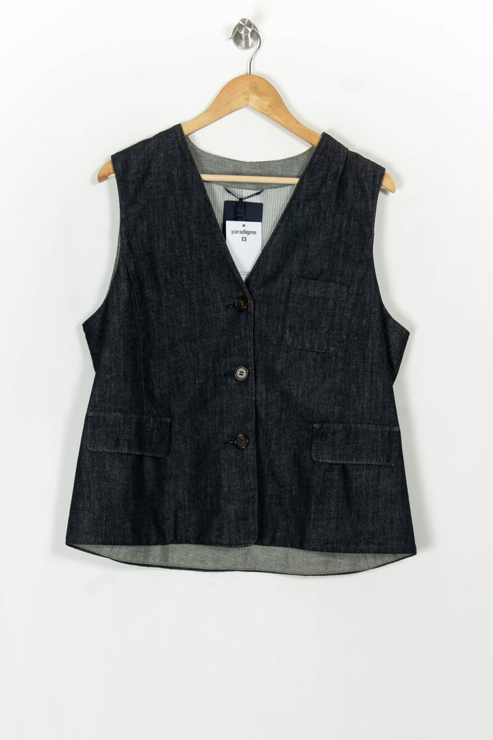 Gilet Bleu - Taille XL/42 de la marque Max Mara | PARAD118938 - Vendu par Paradigme - Image 2