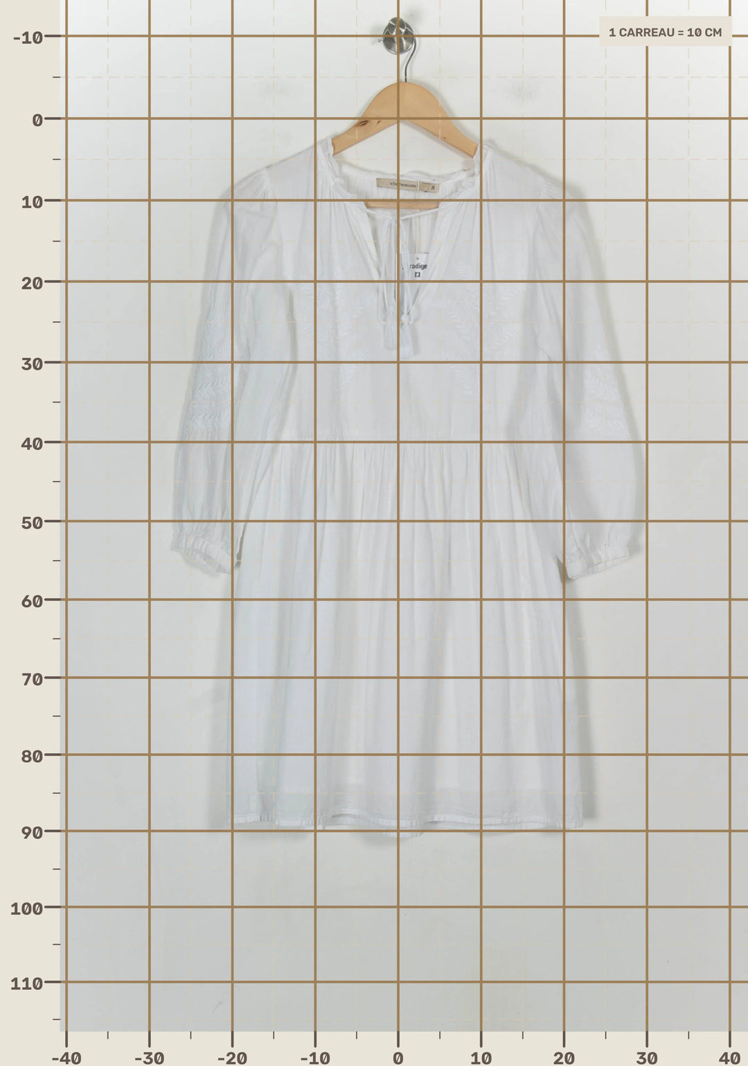 Robe Blanche - Taille S/36 de la marque La Fée Maraboutée | PARAD118952 - Vendu par Paradigme - Image 4