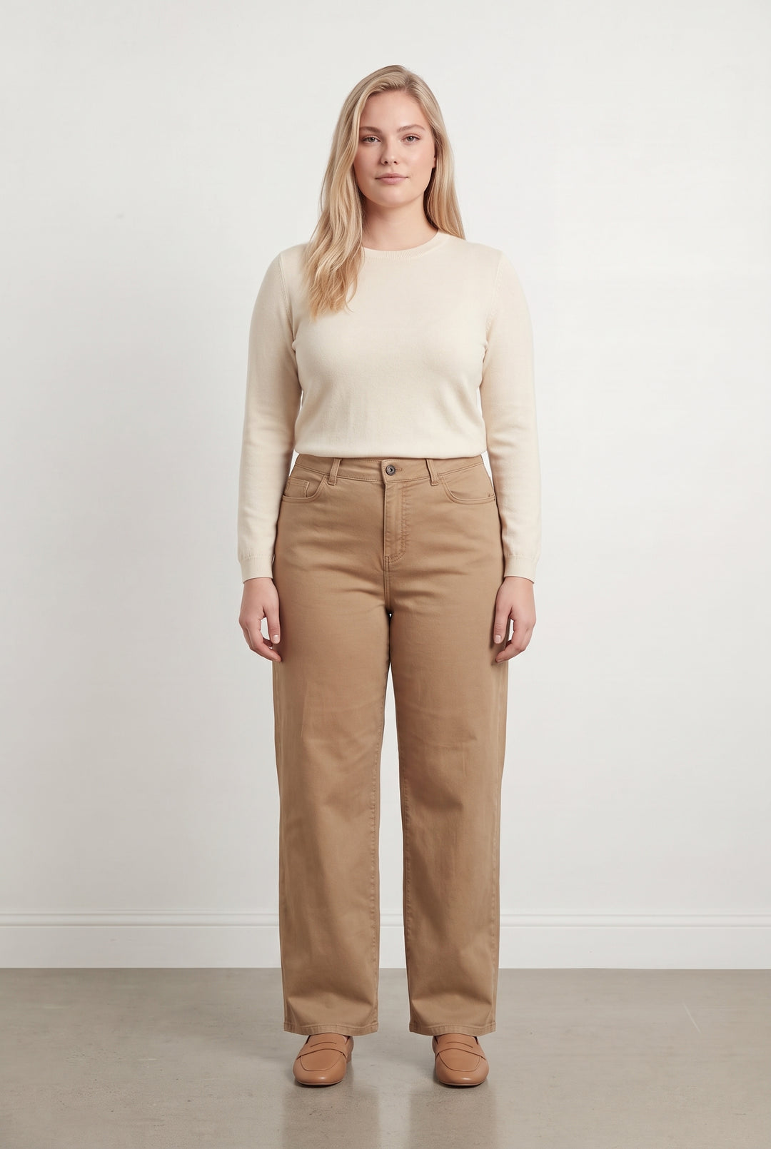 Pantalon Beige - Taille XL/42 de la marque Marina Rinaldi | PARAD118953 - Vendu par Paradigme - Image 1