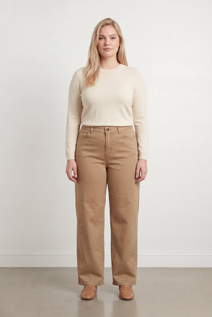 Pantalon Beige - Taille XL/42 de la marque Marina Rinaldi | PARAD118953 - Vendu par Paradigme - Image 1
