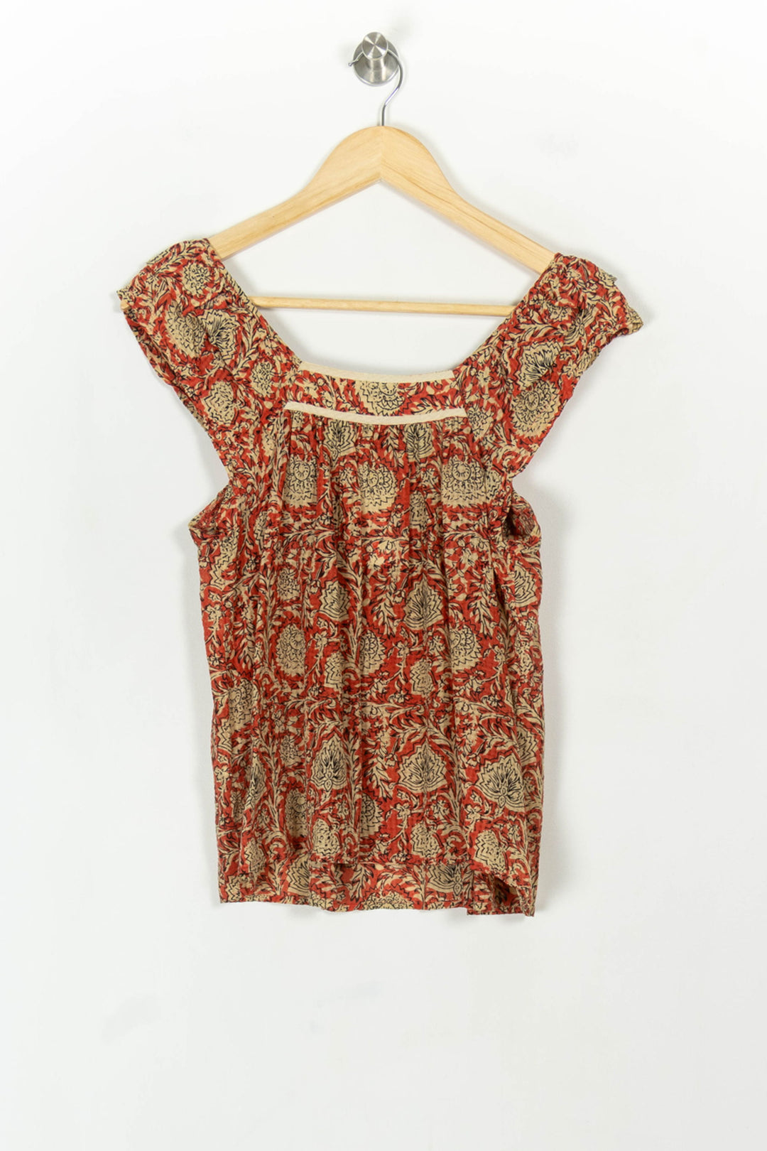 Blouse Orange et Beige - Taille S/36 de la marque ba&amp;sh | PARAD118955 - Vendu par Paradigme - Image 5