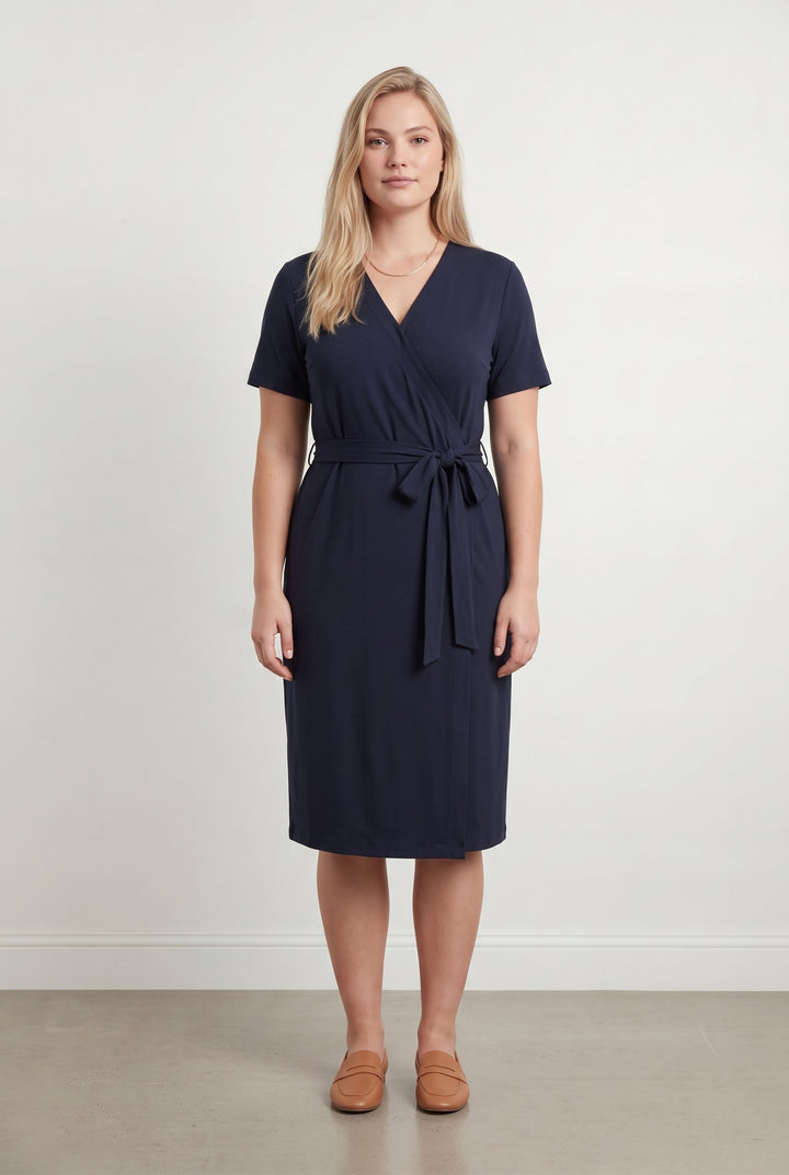 Robe portefeuille Bleu - Taille XXXL/46 de la marque Indies | PARAD118957 - Vendu par Paradigme - Image 1