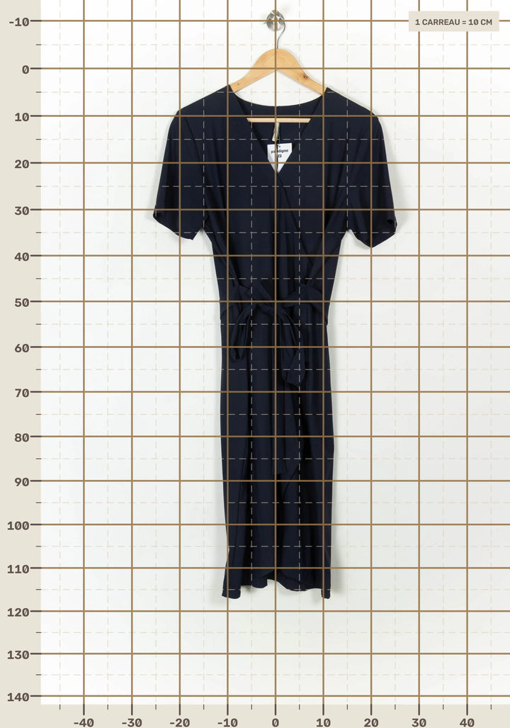 Robe portefeuille Bleu - Taille XXXL/46 de la marque Indies | PARAD118957 - Vendu par Paradigme - Image 4