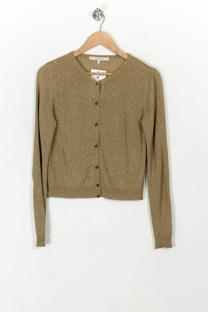 Cardigan Doré - Taille S/36 de la marque La Fée Maraboutée | PARAD118958 - Vendu par Paradigme - Image 2