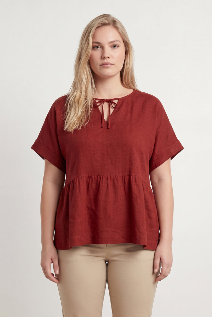 Blouse Rouge - Taille XXL/44 de la marque Marina Rinaldi | PARAD118961 - Vendu par Paradigme - Image 1
