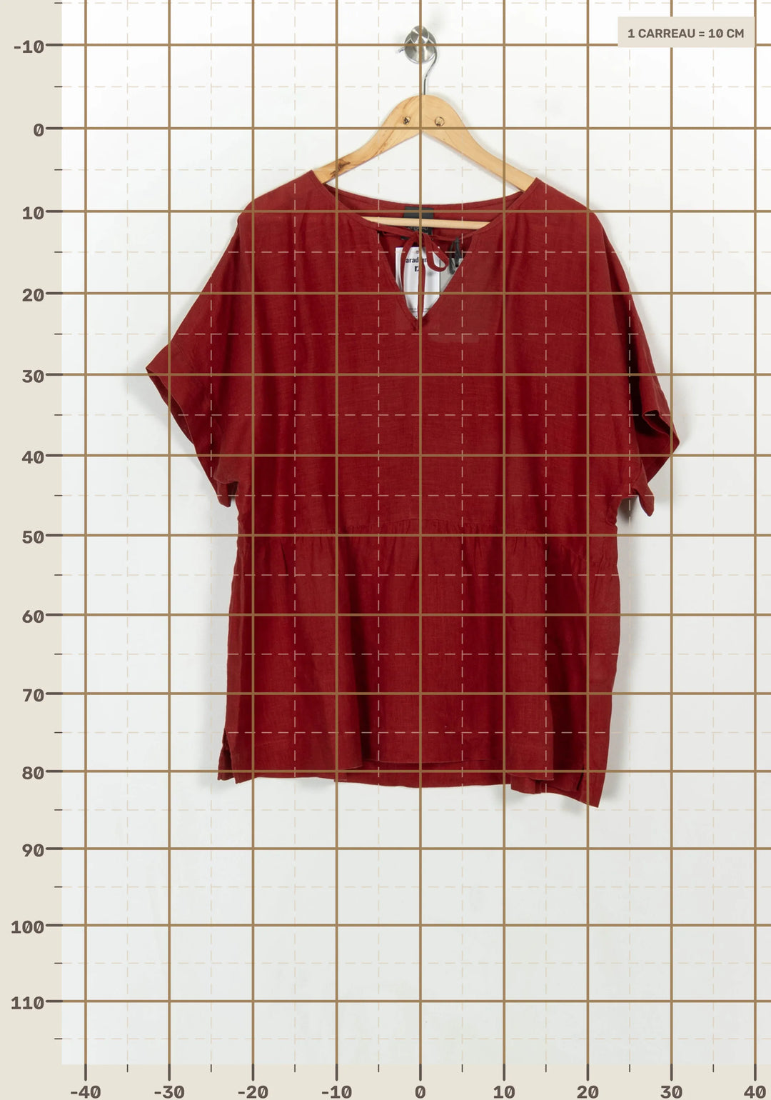 Blouse Rouge - Taille XXL/44 de la marque Marina Rinaldi | PARAD118961 - Vendu par Paradigme - Image 4