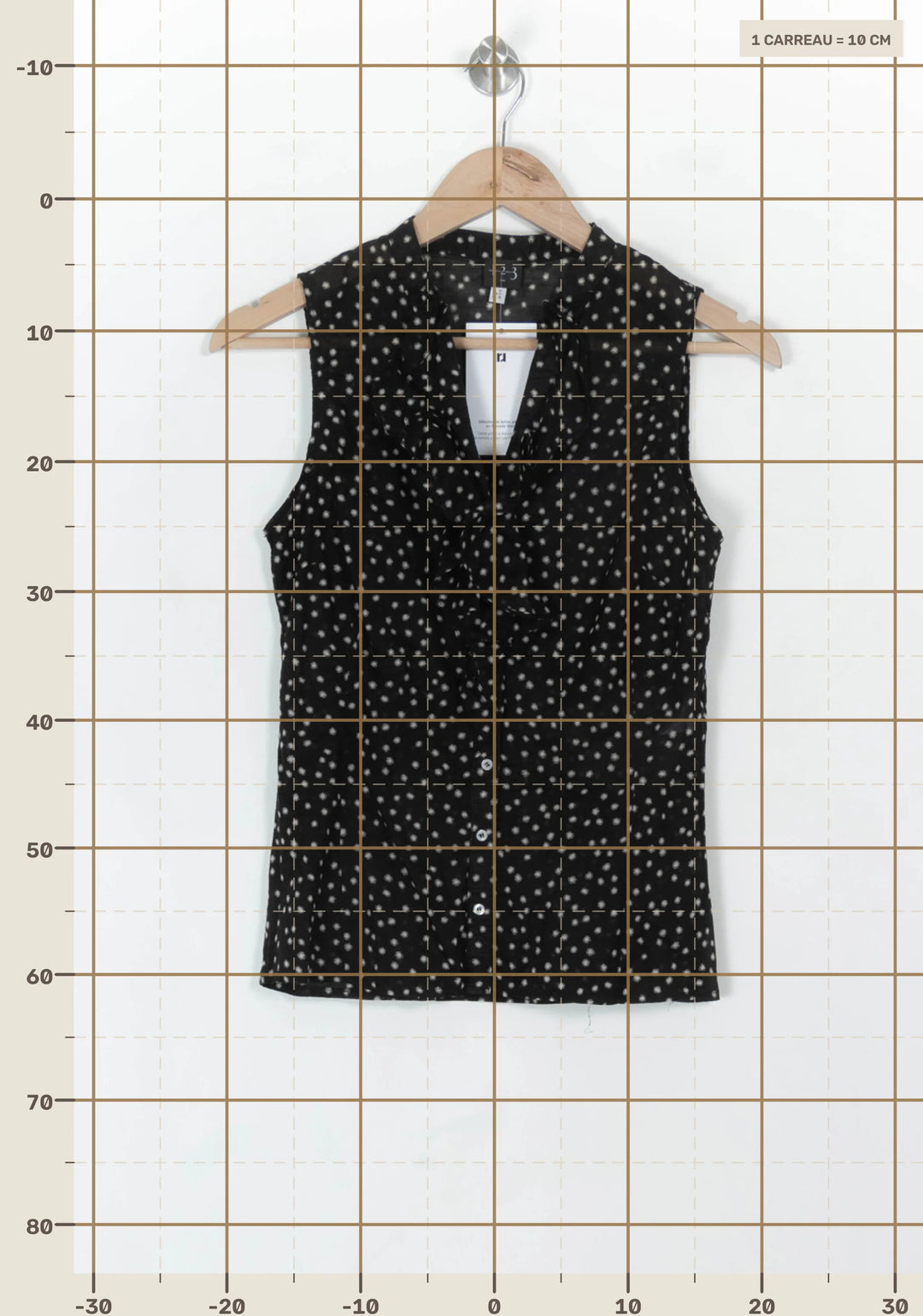 Blouse Noire et Blanche - Taille S/36 de la marque Maison 123 | PARAD118964 - Vendu par Paradigme - Image 4
