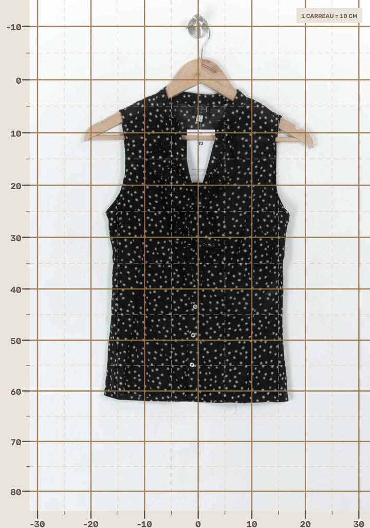 Blouse Noire et Blanche - Taille S/36 de la marque Maison 123 | PARAD118964 - Vendu par Paradigme - Image 4