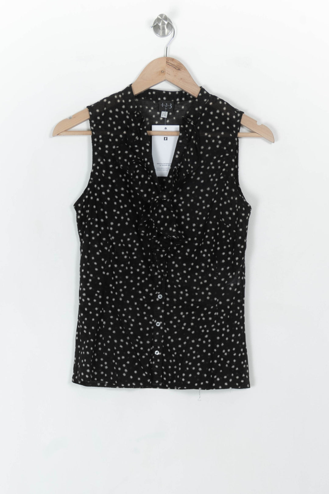 Blouse Noire et Blanche - Taille S/36 de la marque Maison 123 | PARAD118964 - Vendu par Paradigme - Image 2